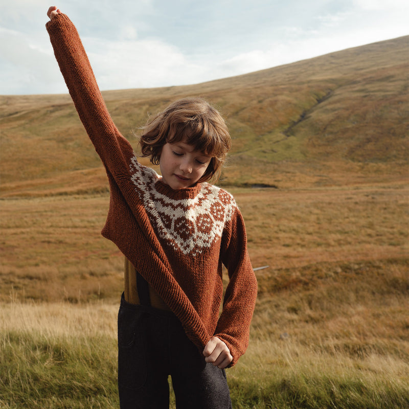 Norse Sweater - Donegal Wool - Cinnamon