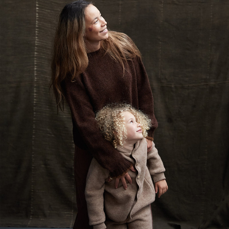 Tinker Baby & Kids Jacket - Merino Wool Fleece - Driftwood