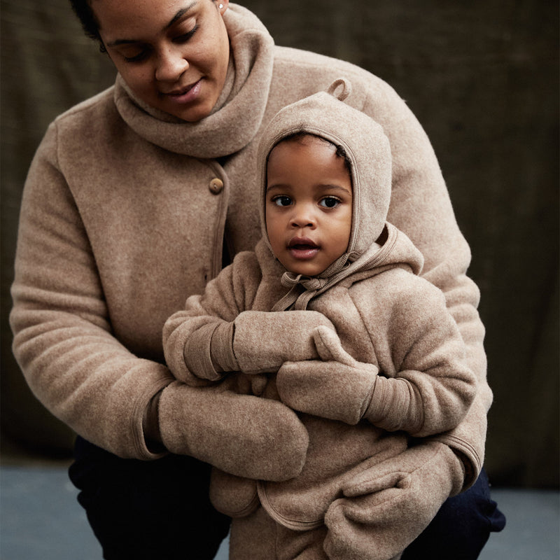 Linnet Baby & Kids Hat - Merino Wool Fleece - Driftwood