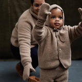 Owl Baby & Kids Jacket - Merino Wool Fleece - Driftwood