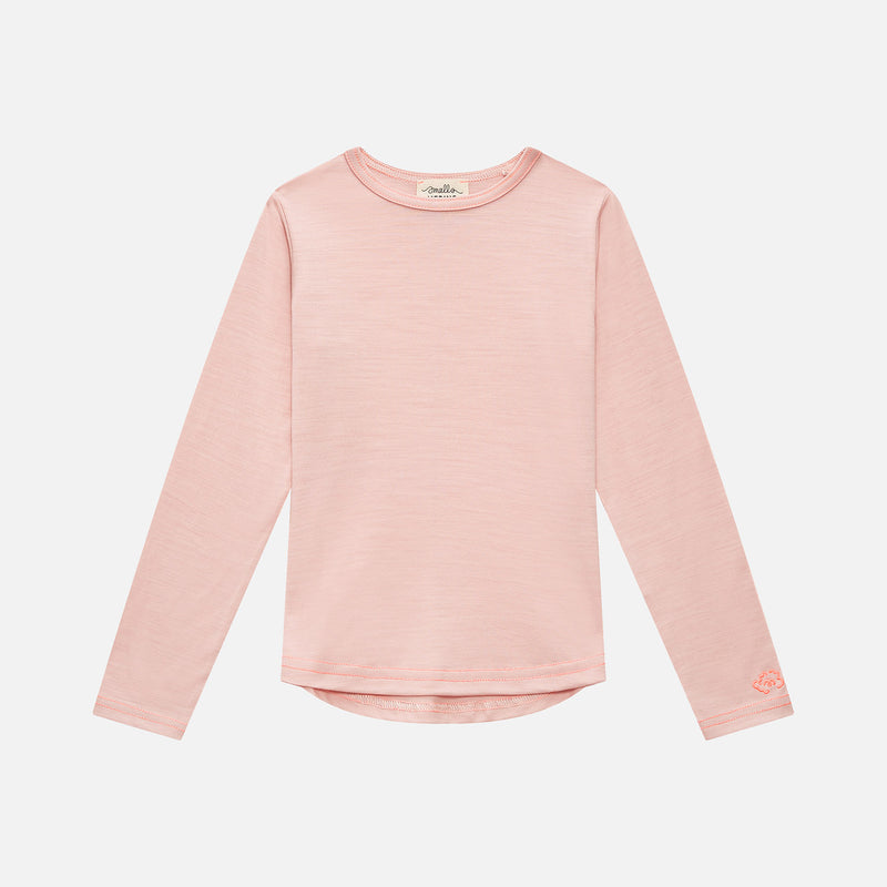 Merino Wool LS Top - Pink Peach Blossom