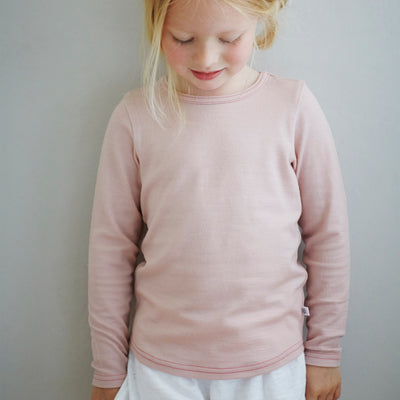 Merino Wool LS Top - Pink Peach Blossom