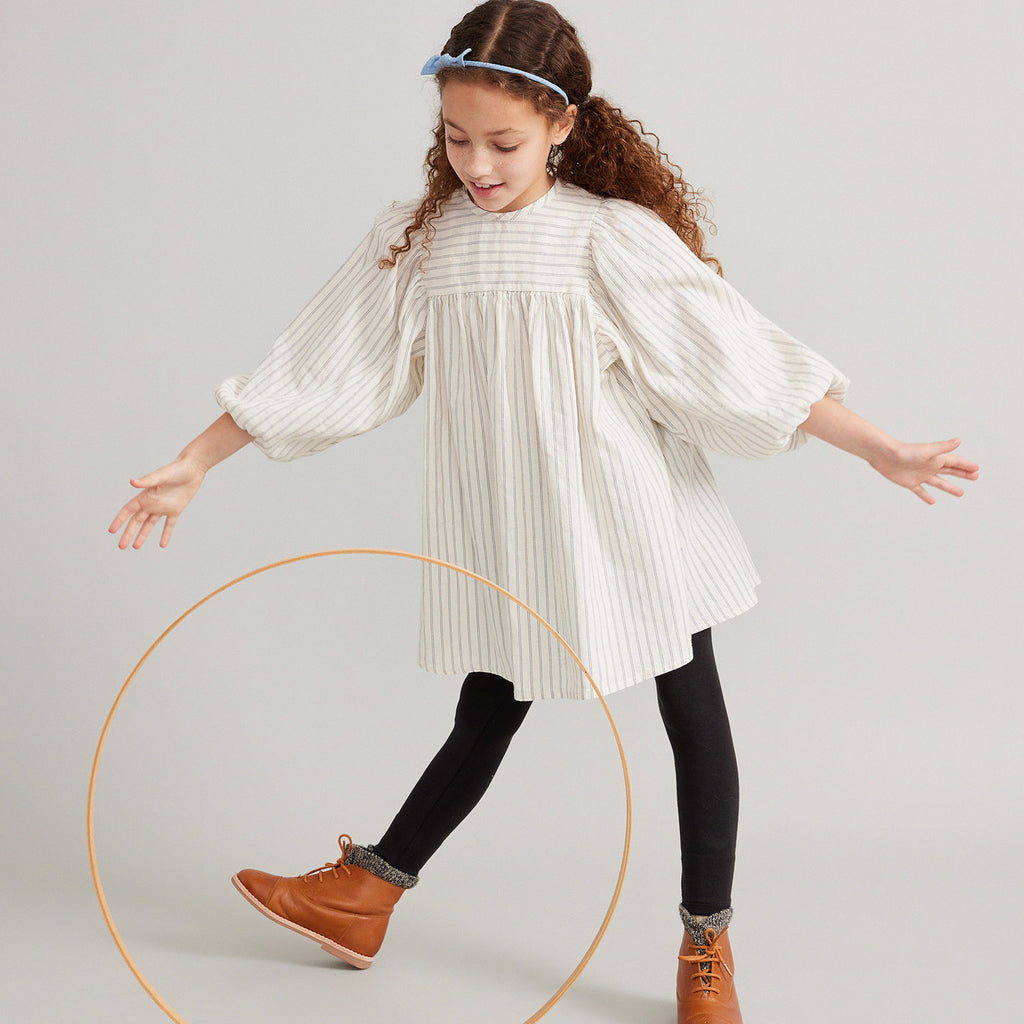 Cotton/Linen Clementine Dress - Ticking Stripe – MamaOwl