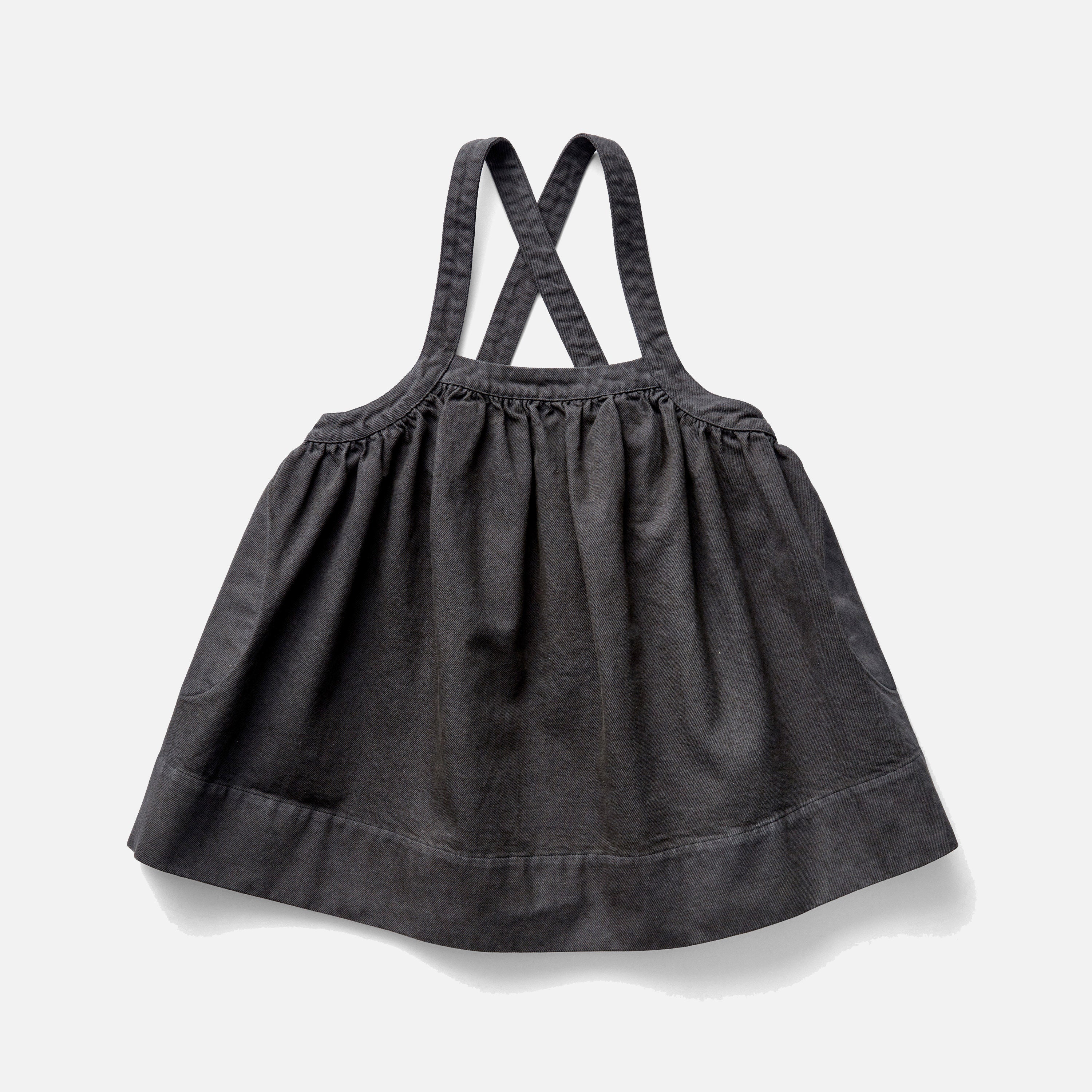 Cotton Eloise Pinafore - Licorice – MamaOwl