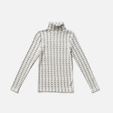 Pima Cotton Snap Turtleneck - Dusk Thistle