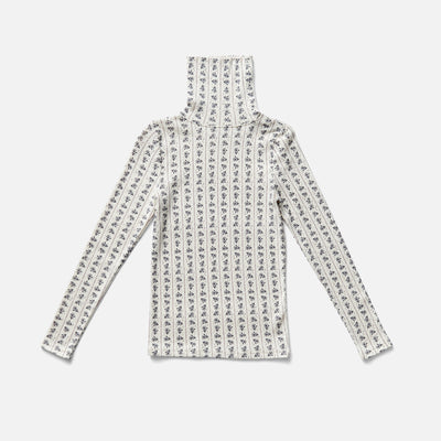 Pima Cotton Snap Turtleneck - Dusk Thistle