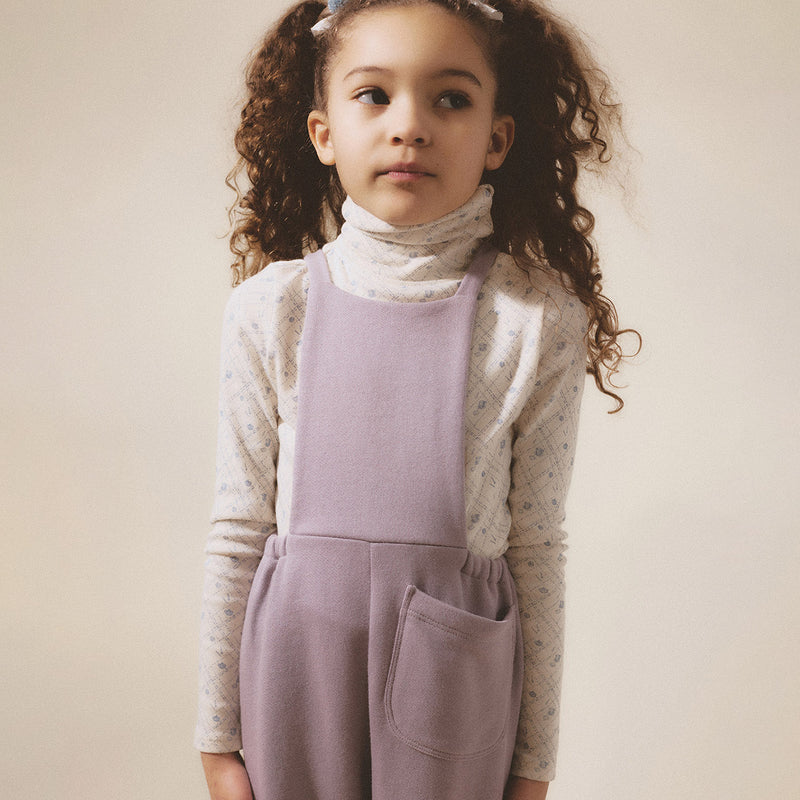 Pima Cotton Snap Turtleneck - Frost Tea Party