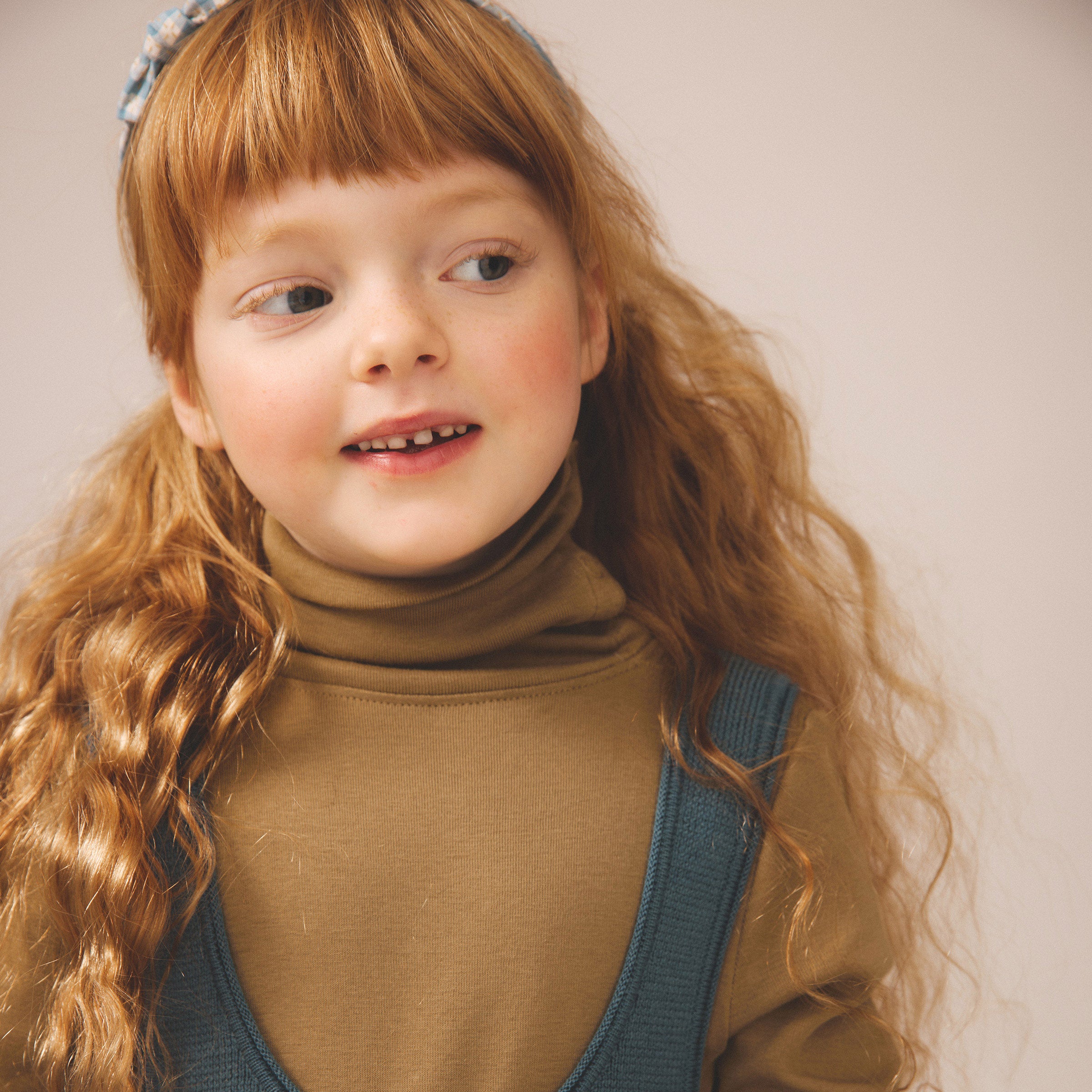 Kids Pima Cotton Snap Turtleneck - Brush – MamaOwl