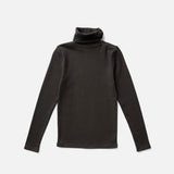 Pima Cotton Snap Turtleneck - Shale