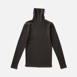 Pima Cotton Snap Turtleneck - Shale