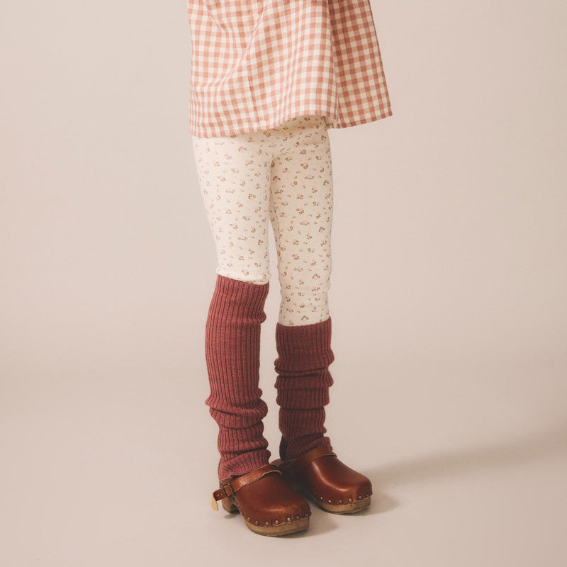 Pima Cotton Leggings - Calico Rosewood