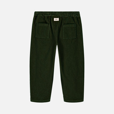 Cotton Corduroy Carrot Pants - Deep Green