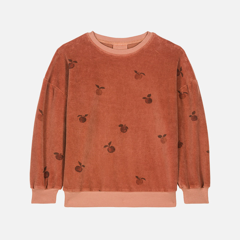 Cotton Terry Classic Sweatshirt - Old Pink Apples