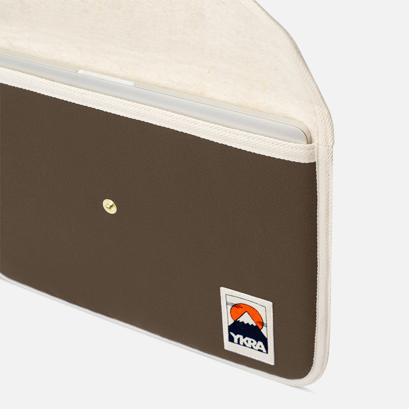 Cotton Canvas Laptop Case - Khaki