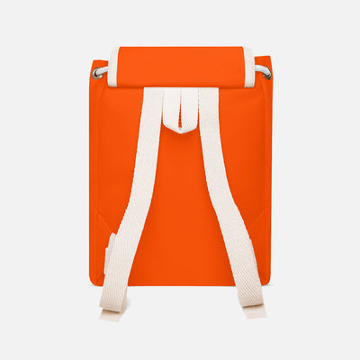 Cotton Canvas Matra Mini Backpack With Cotton Strap  - Orange