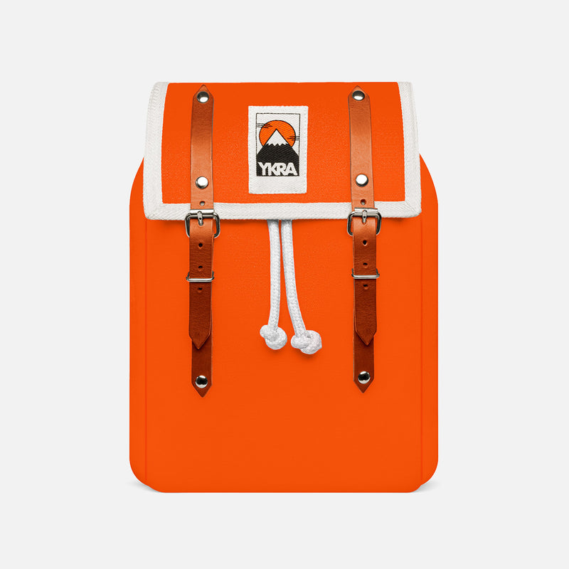 Cotton Canvas Matra Mini Backpack With Cotton Strap  - Orange