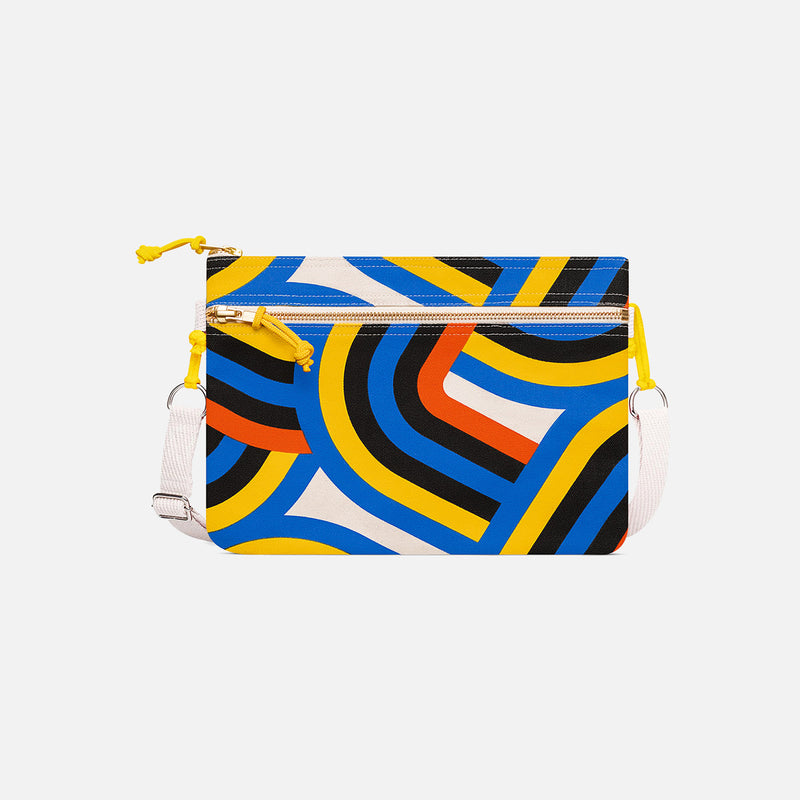 Cotton Canvas Side Pouch Bag - Serpentine