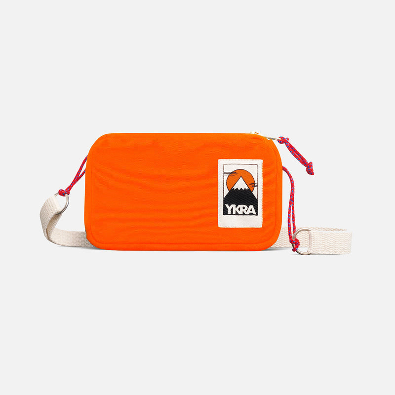 Cotton Canvas Travel Case Bag - Orange