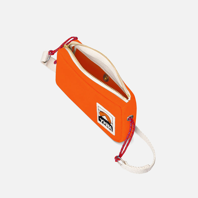 Cotton Canvas Travel Case Bag - Orange