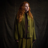 Creek Women's Jacket - Boiled Merino Wool - Seaweed