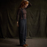 Roam Women's Trousers/Dungarees - Boiled Merino Wool - Anthracite