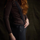 Roam Women's Trousers/Dungarees - Boiled Merino Wool - Anthracite
