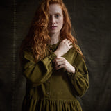 Ash Women's Dress - Cotton Corduroy - Seaweed