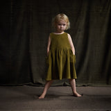 Aspen Dress - Cotton Corduroy - Seaweed