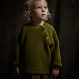 Puffin Baby & Kids Sweater - Merino Wool Fleece - Seaweed