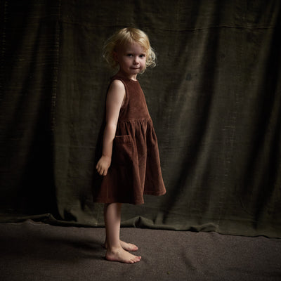 Aspen Dress - Cotton Corduroy - Squirrel