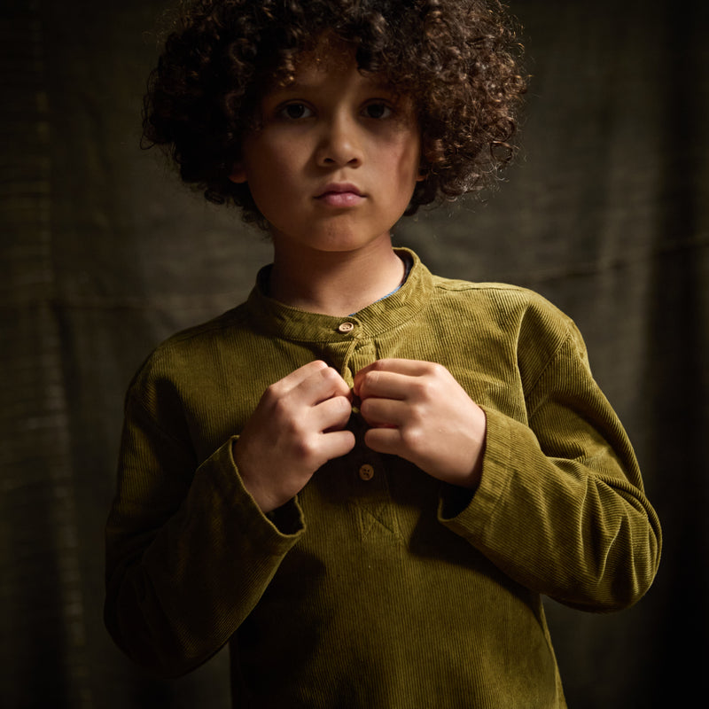 Larch Shirt - Cotton Corduroy - Seaweed