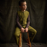 Earth Playsuit - Boiled Merino Wool - Seaweed