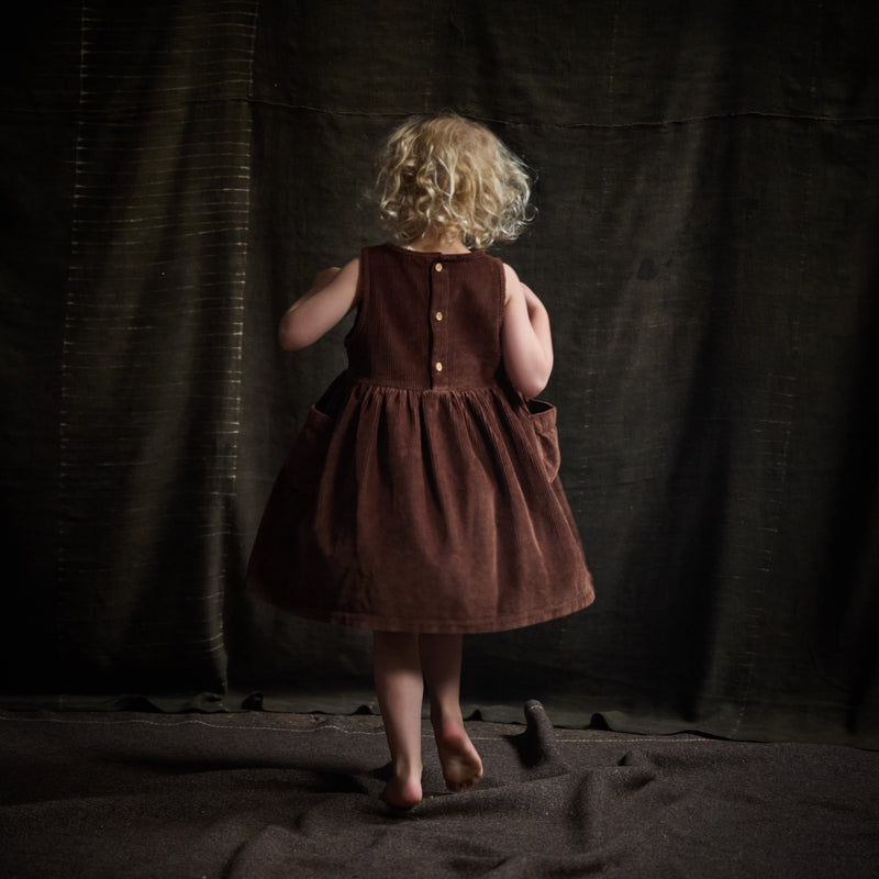 Aspen Dress - Cotton Corduroy - Squirrel