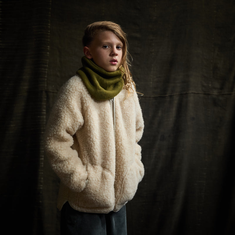 Oribi Jacket - Wool Teddy Fleece - Oatmeal