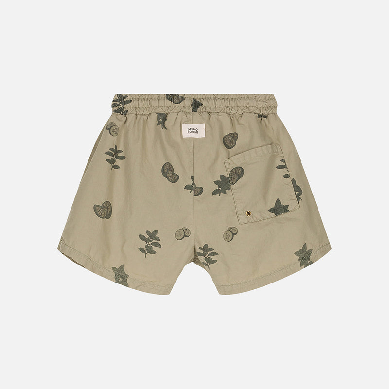 Cotton Chico Swim Shorts - Sage/Fresh