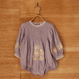 Baby Cotton Noemie Romper - Dusky Lavender