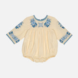 Baby Linen LS Stevie Romper - Cream