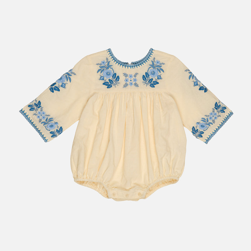 Baby Linen LS Stevie Romper - Cream