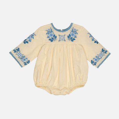 Baby Linen LS Stevie Romper - Cream