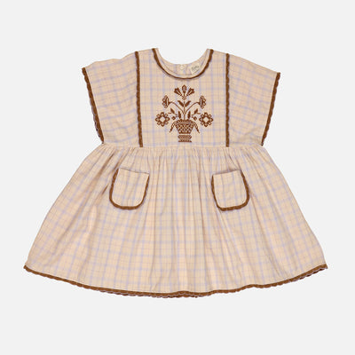 Kids Cotton Alma Overdress - Camp Check