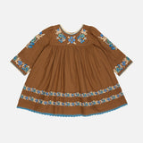 Kids Cotton LS Stevie Dress - Chocolate