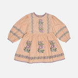 Kids Cotton Penelope Dress - Dried Rose