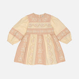 Kids Cotton Wilma Dress - Dried Rose/Cream