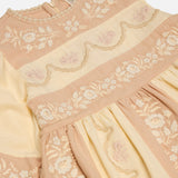 Kids Cotton Wilma Dress - Dried Rose/Cream