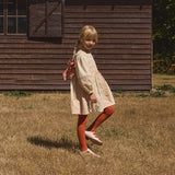 Kids Cotton Wilma Dress - Dried Rose/Cream