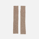 Women's Alpaca Rib Arm Warmers - Pebble