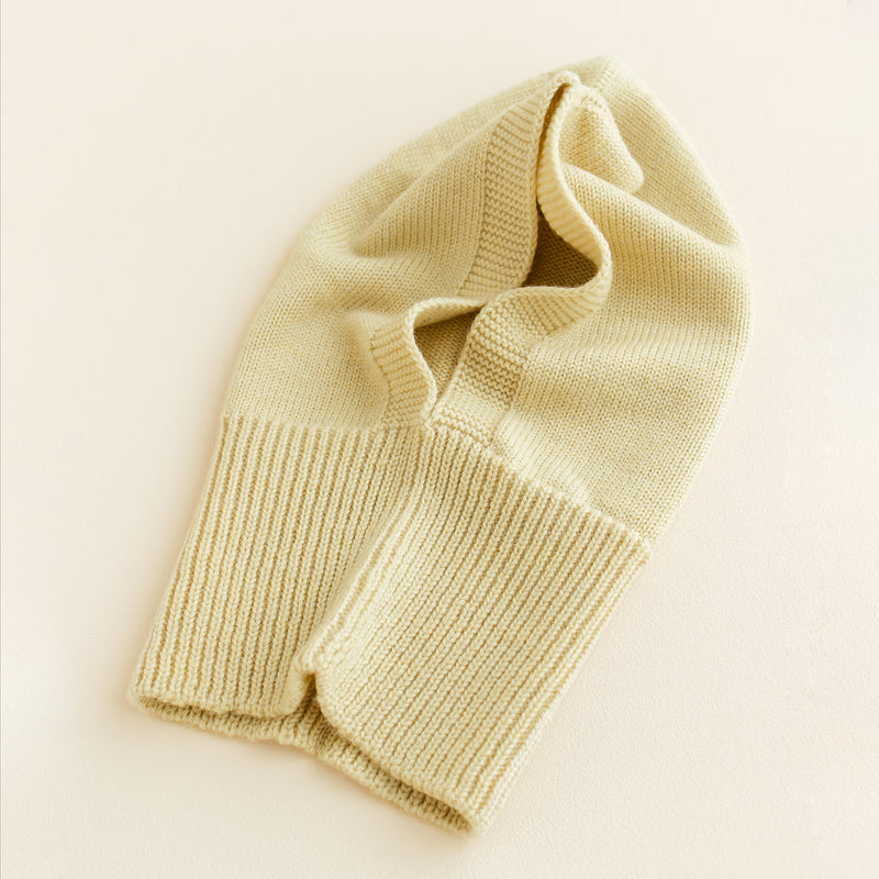 Baby & Kids Merino Wool Eddy Balaclava - Light Yellow