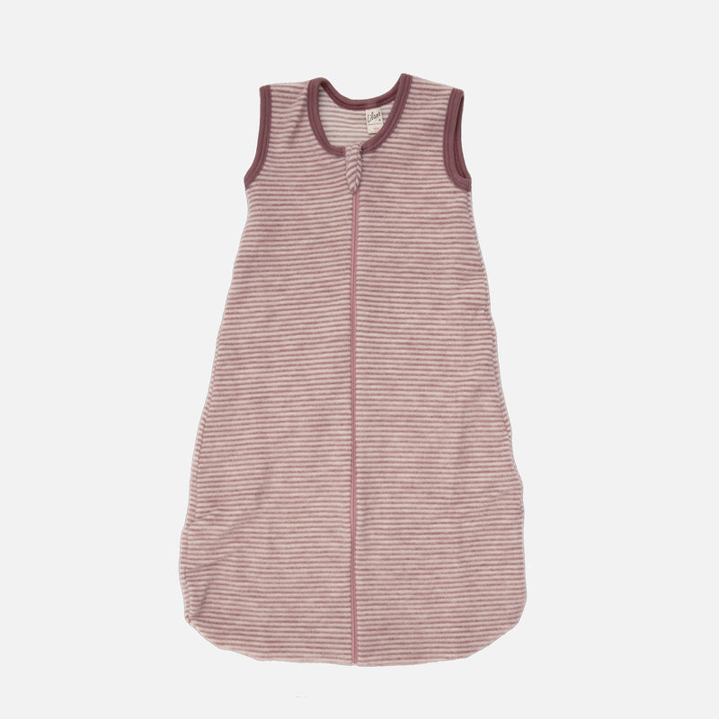 Baby & Kids Merino Wool Brushed Terry Sleeveless Sleeping Bag - Mauve/Natural