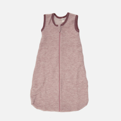 Baby & Kids Merino Wool Brushed Terry Sleeveless Sleeping Bag - Mauve/Natural