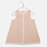 Kids Cotton Hannah Dress - Powder